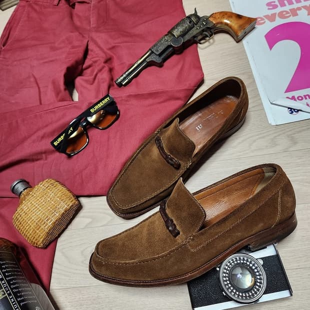 (ITALY)a.testoni 세미 스퀘어 토 라스트 스웨이드 테스토니 