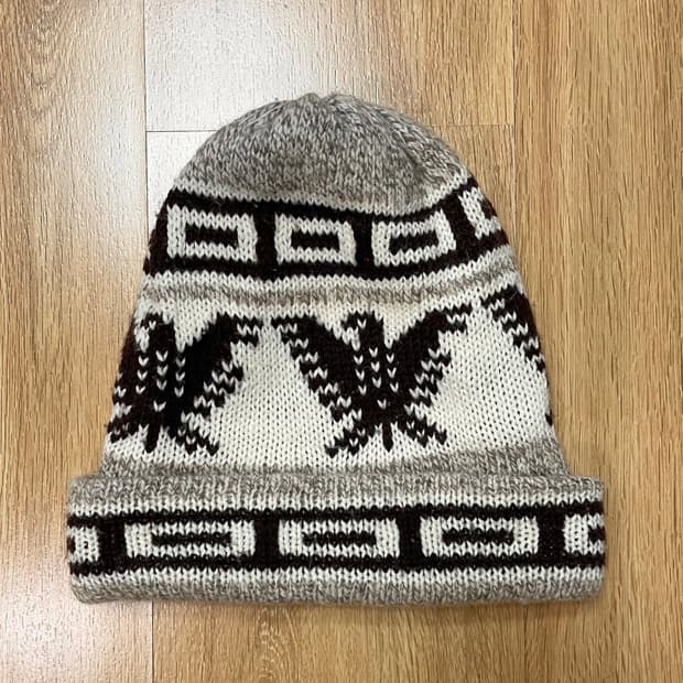 국내 유일 90s 빈티지 코위찬 독수리 패턴 니트 비니 모자