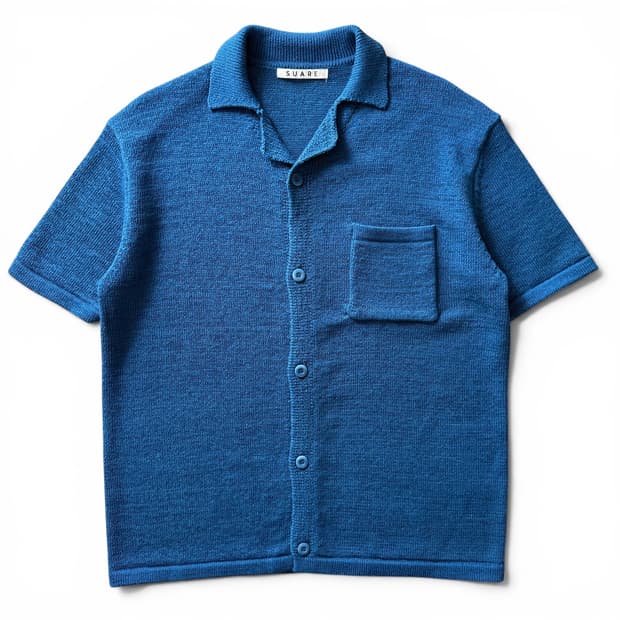 SUARE Deep Sea Blue Knit Shirt