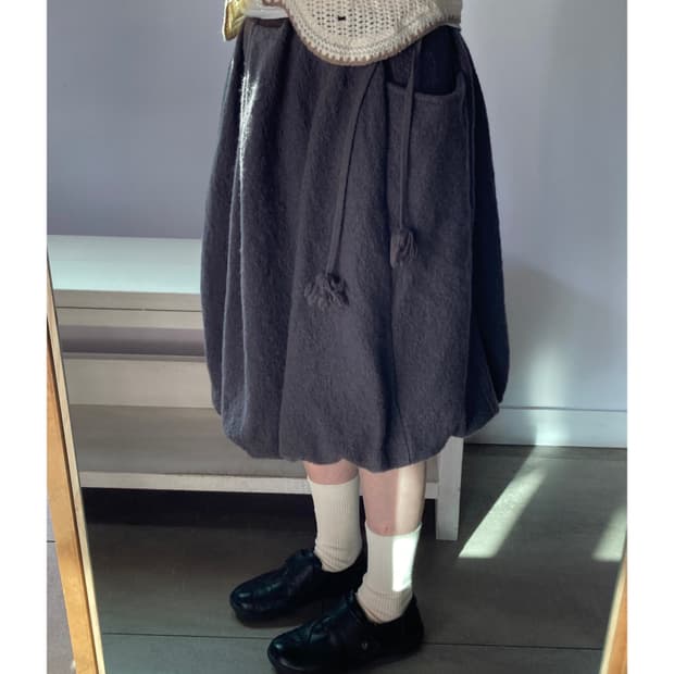 일본빈티지) 울100 벌룬스커트