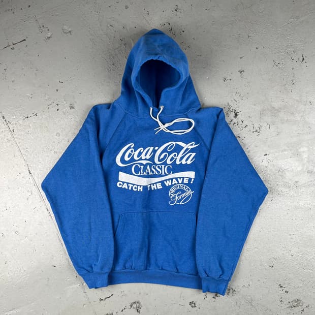 빈티지 Hanes 코카콜라 클래식 래글런 후드
