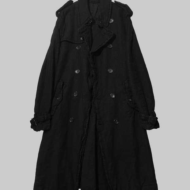 꼼데가르송 옴므 축융 울 트렌치 코트