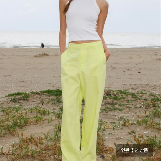 누아누 첼시 팬츠 라임 chelsea pants lime