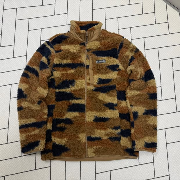 남성 95 M / 콜롬비아 카모 뽀글이 후리스 집업