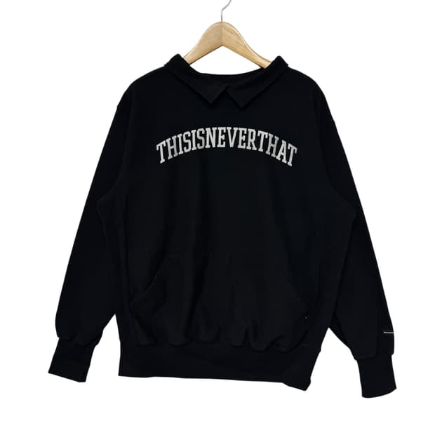 디스이즈네버댓 자수로고 카라 맨투맨