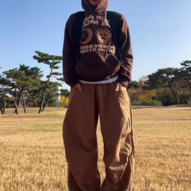 퍼츠 2size all day 후드 브라운