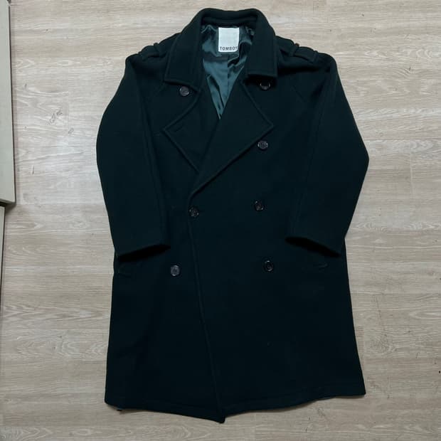 스튜디오 톰보이 여성 모직 싱글 코트 [다크 그린] 44-55