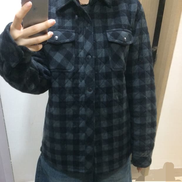 유니클로 체크누빔셔츠