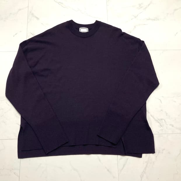 우영미 19FW 밑단 절개 니트 스웨터 46, 100-105