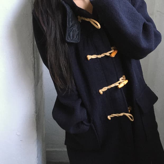 Gloverall 글로버올 네이비 더플 코트 