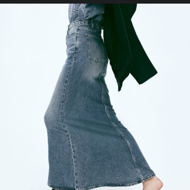 H&M 데님 머메이드 맥시 스커트