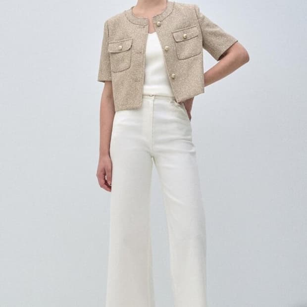 한섬 마인 2025 사이드 패널 와이드 팬츠 61-90사이즈