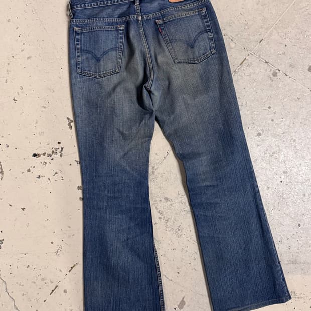 90s 리바이스 517 워시드 데님 부츠컷팬츠