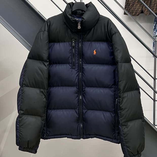 폴로랄프로렌 배색 덕다운 패딩