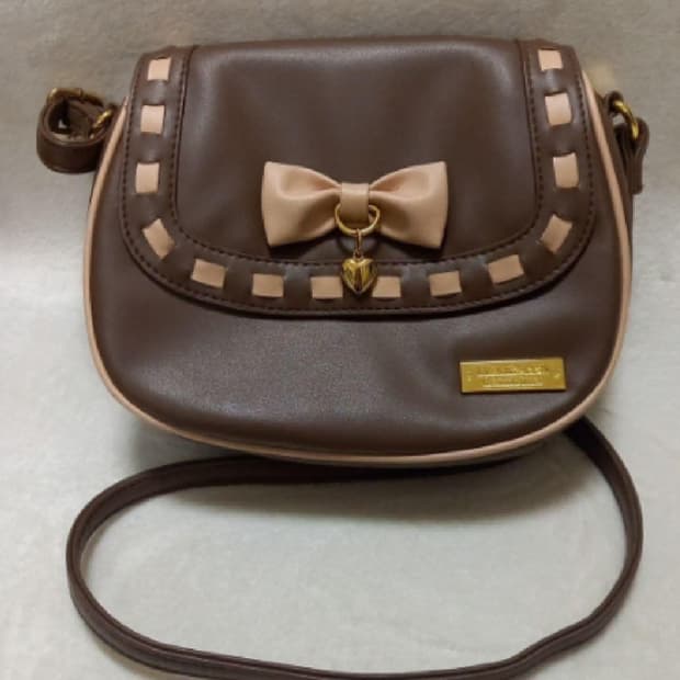 lizlisa doll 리즈리사 돌 리본 숄더백 브라운 라떼갸루 갸루