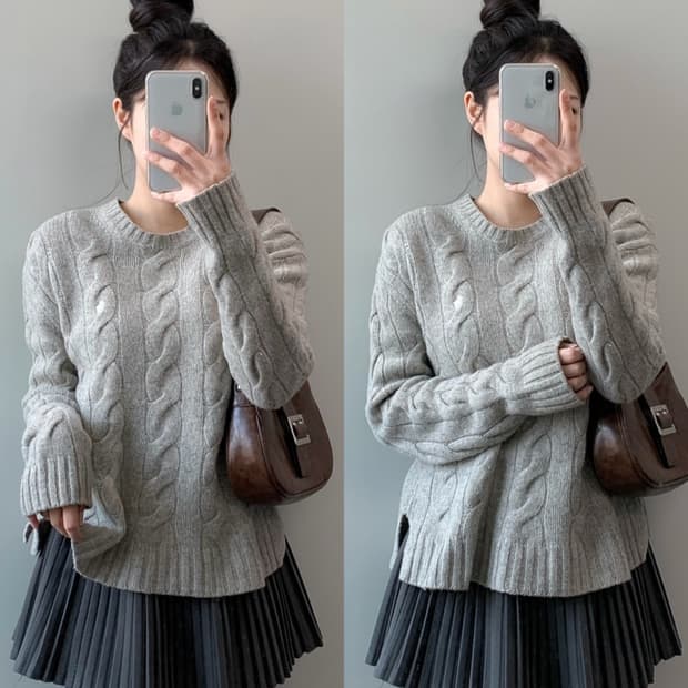 폴로 울 캐시미어 니트 