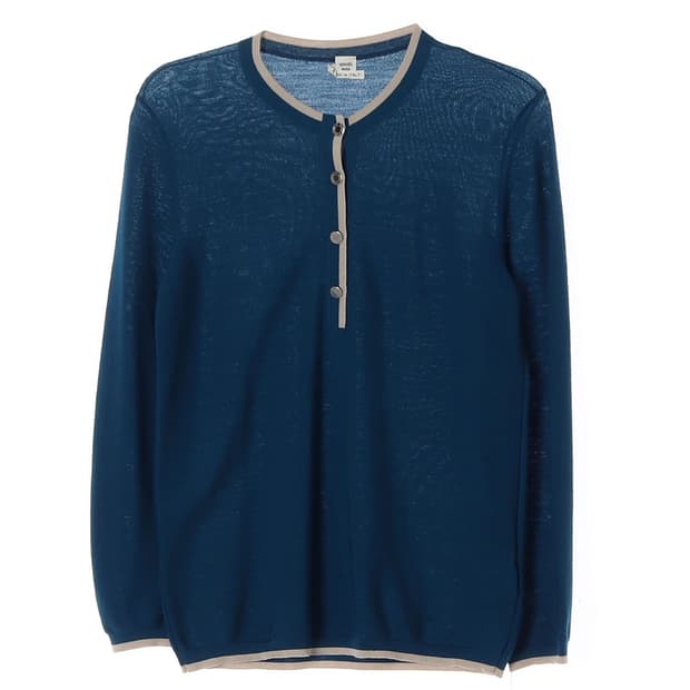 (새상품)[S]에르메스 울100% 버튼 긴팔 니트 스웨터
