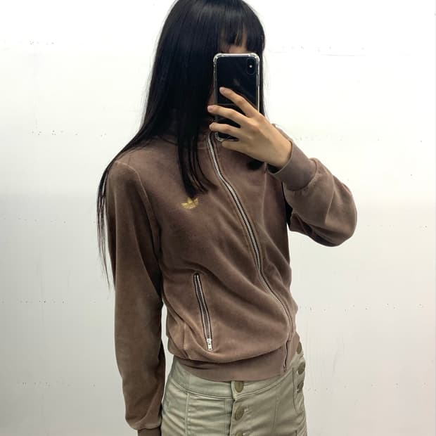 아디다스 00s 벨루어 크롭 구 파이어버드 져지