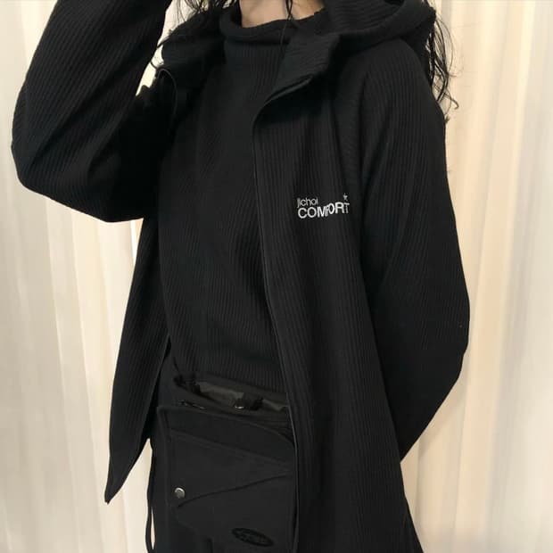 jichoicomfort waffle zip hoodie