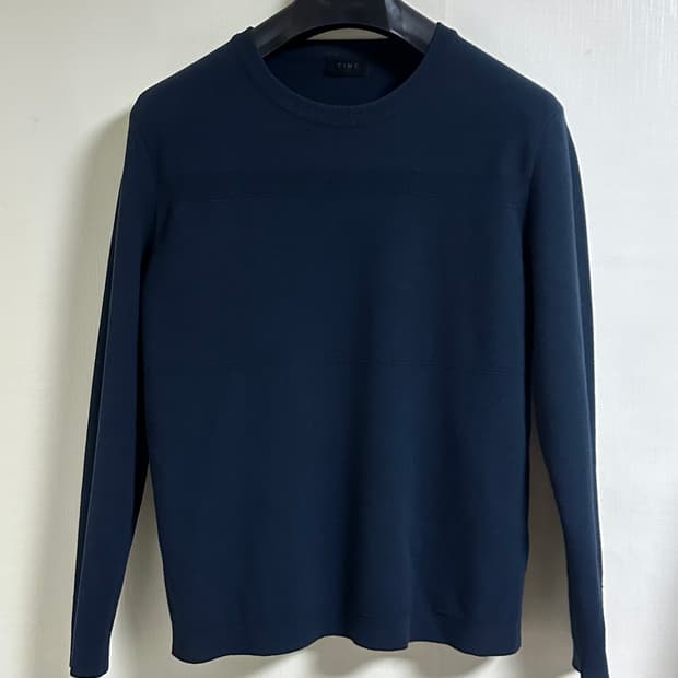 타임옴므 울 블렌드 니트 100/네이비