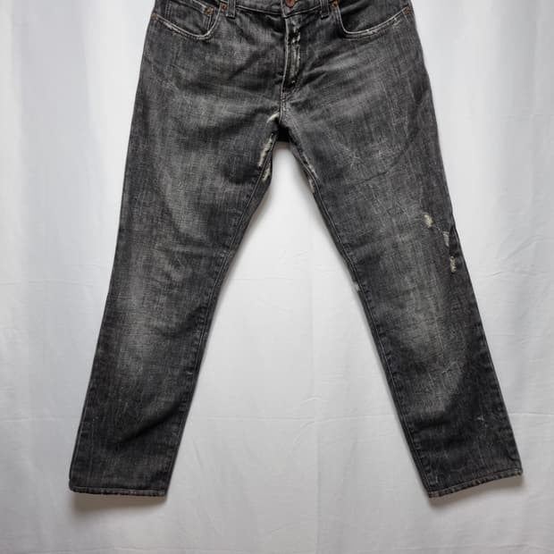 돌체앤가바나 데미지 그레이 데님팬츠