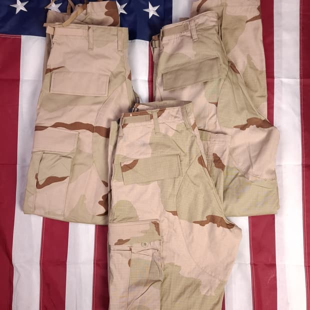 새제품 오리지날 미군 90's 걸프전 사막삼색 립스탑 BDU 팬츠 3종