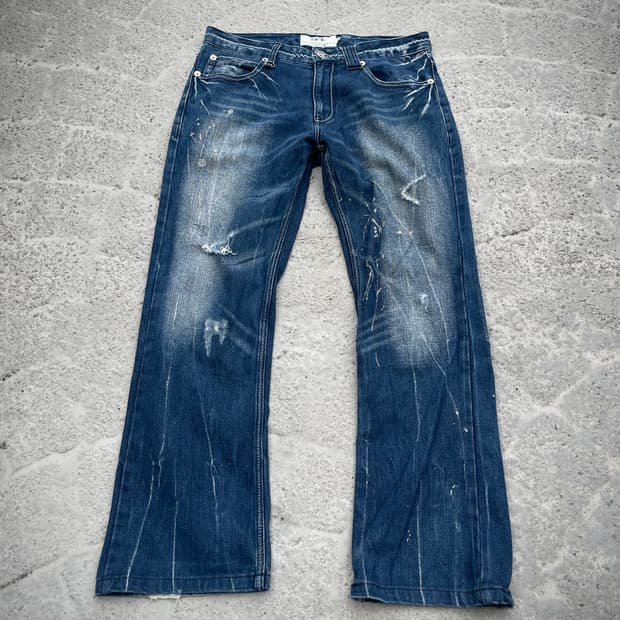 F&b painting cutting denim jean