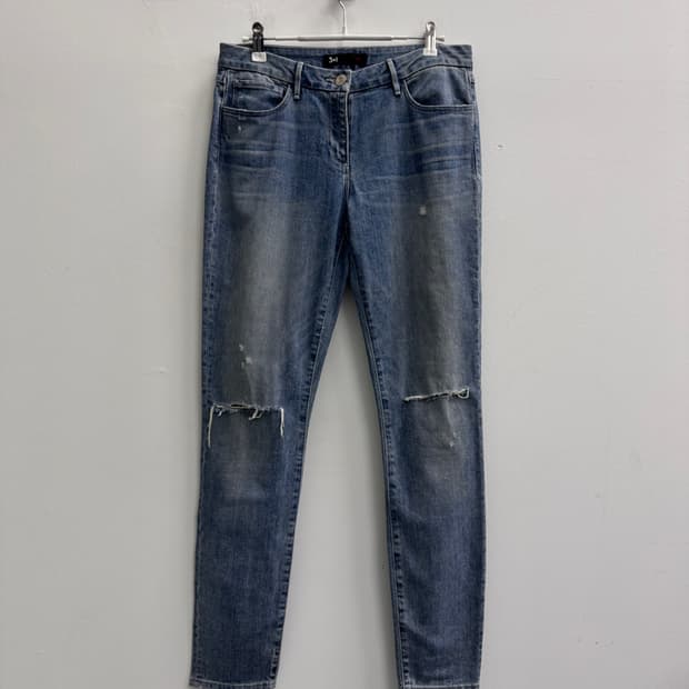 쓰리바이원(3x1) 디스트로이드 스키니 데님 팬츠 블루