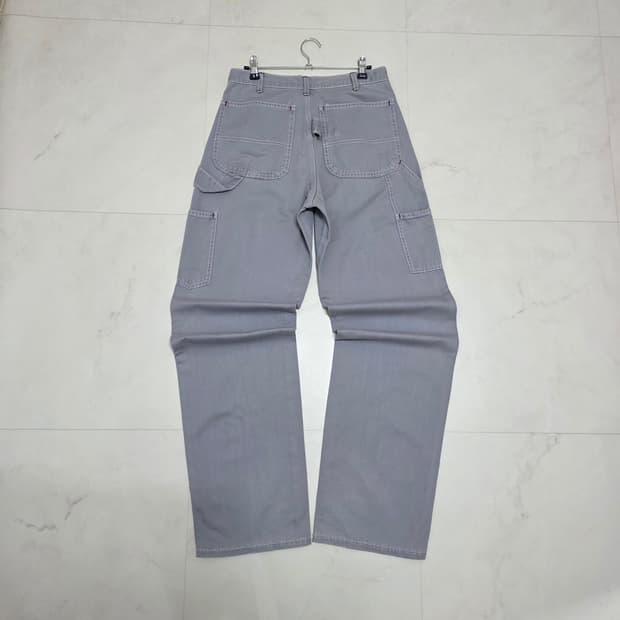 28 일본빈티지 더스티 퍼플 카펜터 세미와이드 팬츠