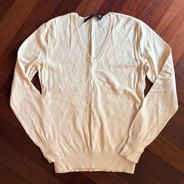 랄프로렌스포츠 여성 브이넥 니트