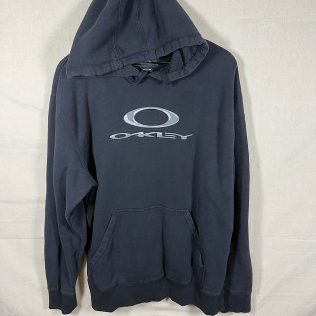 00s 오클리 로고 후드티 블랙 L