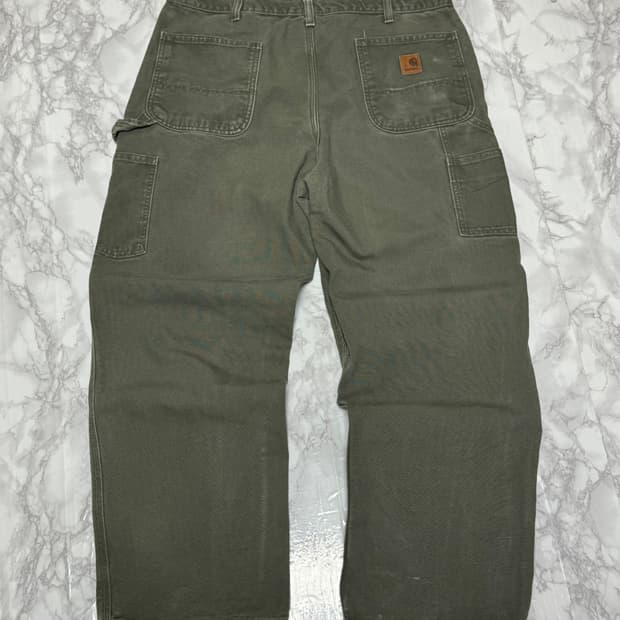 칼하트 B11 모스그린 와이드 워크 바지