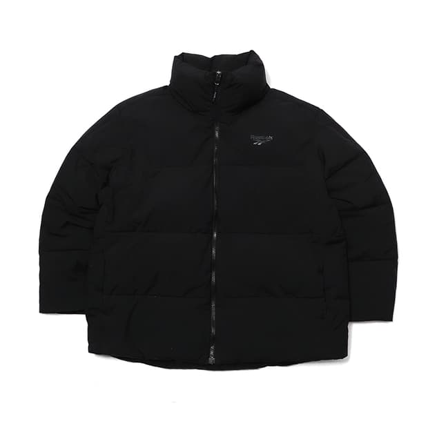 REEBOK 블랙 폴리 패딩 점퍼 size M
