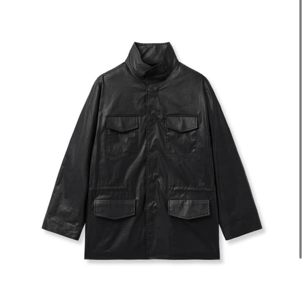 48) Aieul - Field Jacket_Coated Black 