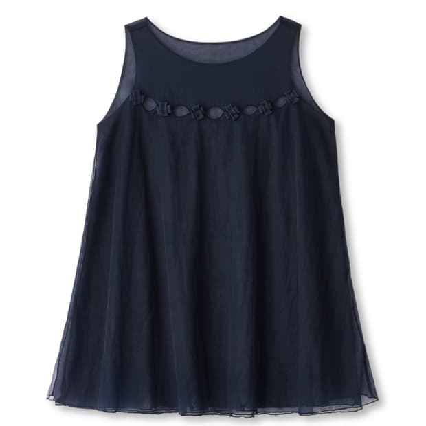 코스모스 cosmoss SHEER HOLE GARDEN DRESS