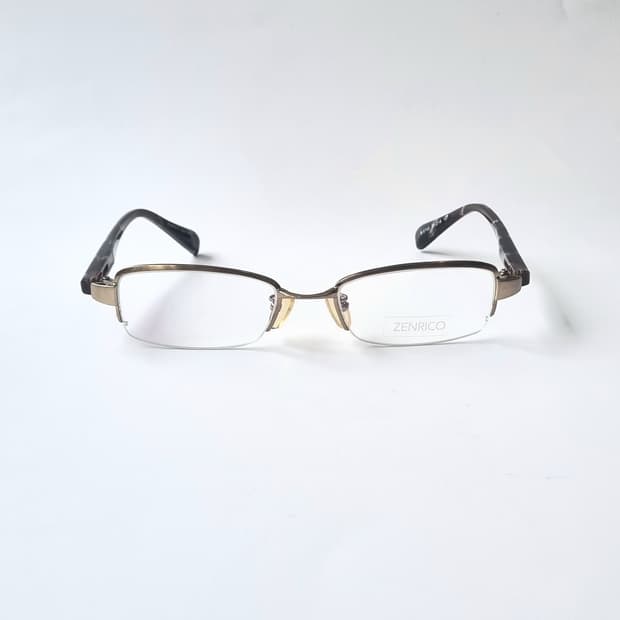 데드스탁 반무테 골드 뿔다리콤비 안경테  1380