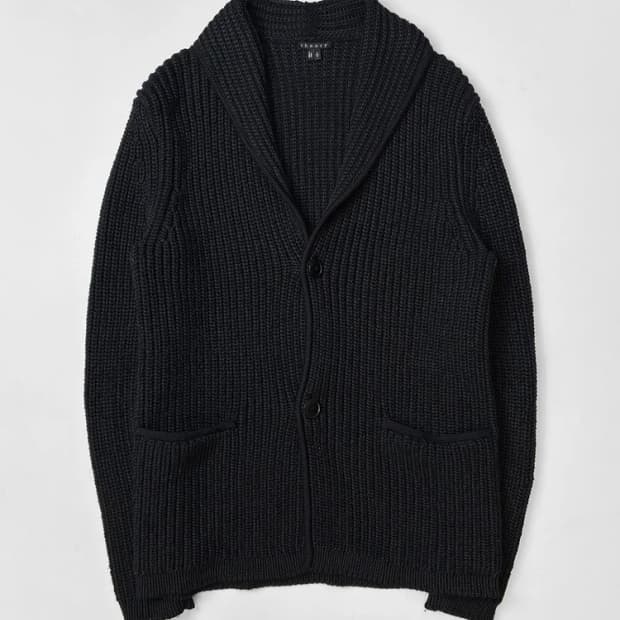 띠어리 14FW 울 혼방 숄카라 니트 가디건 PN5338