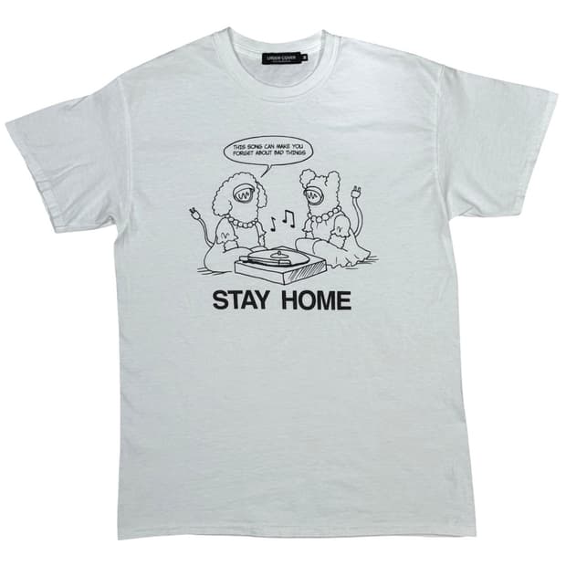 언더커버 stay home 집돌이 반팔 티셔츠