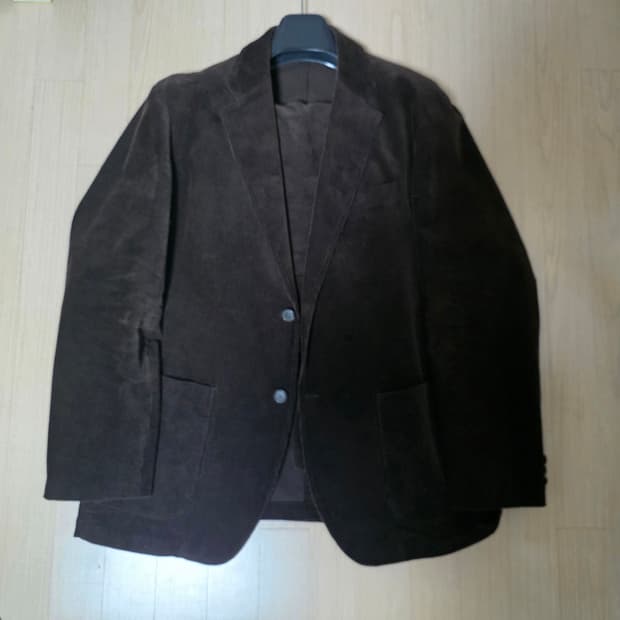 유니클로 코듀로이 셋업 다크브라운 xxl