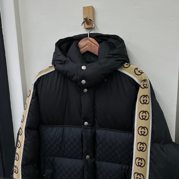15275 - 구찌 GG 자카드 나일론 롱패딩