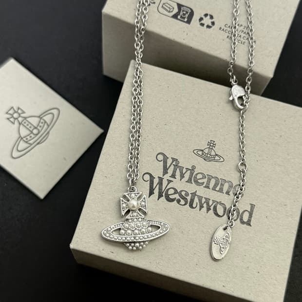 비비안웨스트우드 아카이브 미니 펄 orb 목걸이