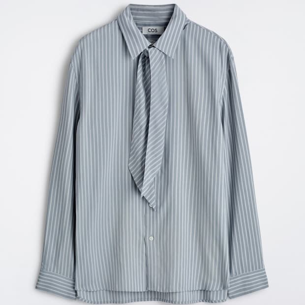 COS 타이 디테일 스트라이프 셔츠 M사이즈 판매