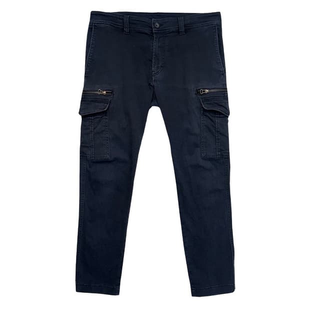 DIESEL 지퍼 카고 팬츠 블랙