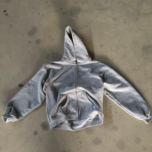 아킴보 클럽 후드 집업 L 멜란지 그레이 