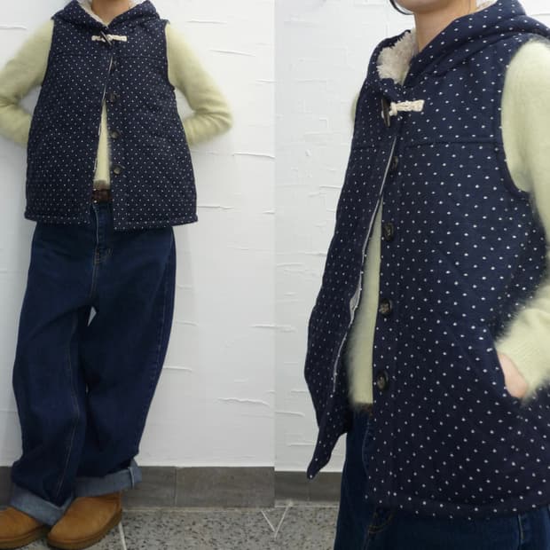 dotty navy vest