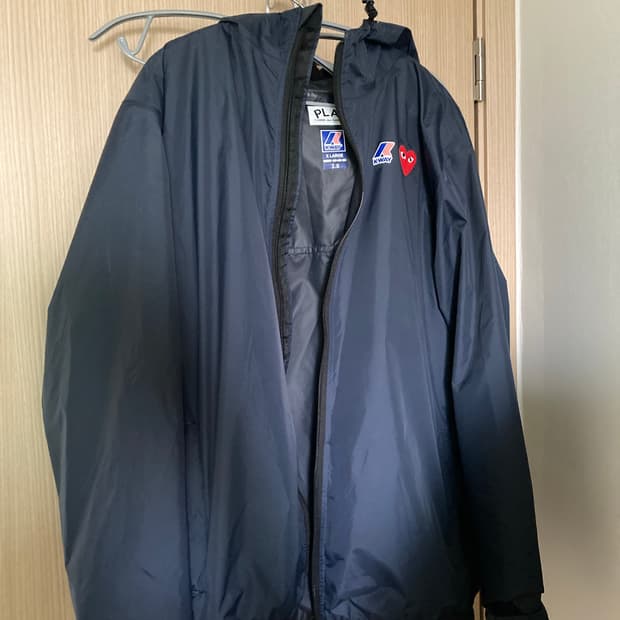 꼼데X까웨이 레인자켓 네이비 XL