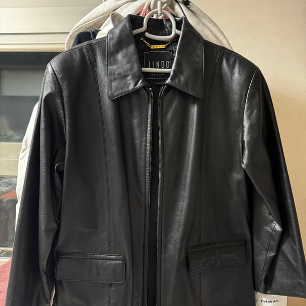 빈티지 레더 자켓 겉가죽 소100%