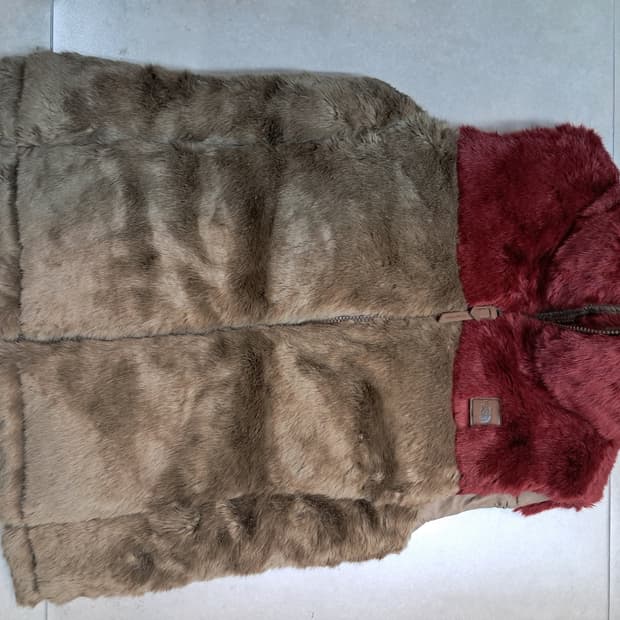 노스페이스 여성 털 패딩 조끼 95