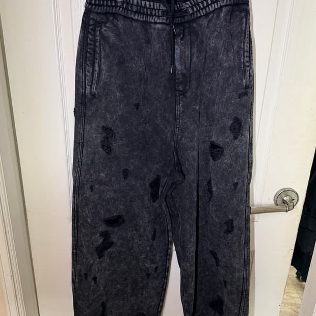 [46] 준지 브로큰 가먼트다잉 디스트레스 디스트로이드 디스 스웨트팬츠