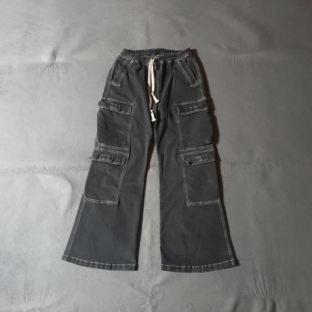 릭오웬스 점보 카고 데님 팬츠 L